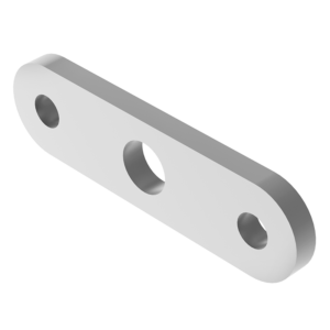 Placa Recta 3_8 con 2 Entradas para Barra